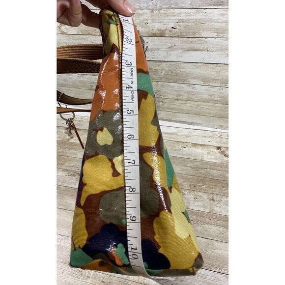 Fossil Purse Womens Medium Bag Floral Brown Leather Key Charms - Picture 14 of 16